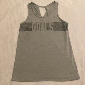 Champion C9 Tank Top Womens M Gray Cotton Blend Athletic Goals Keyhole Racerback